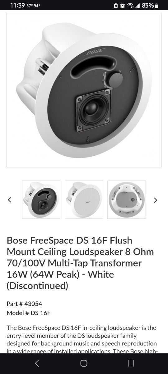 Bose Freespace Ceiling Speaker