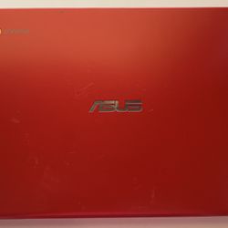 Red ASUS Chromebook Laptop