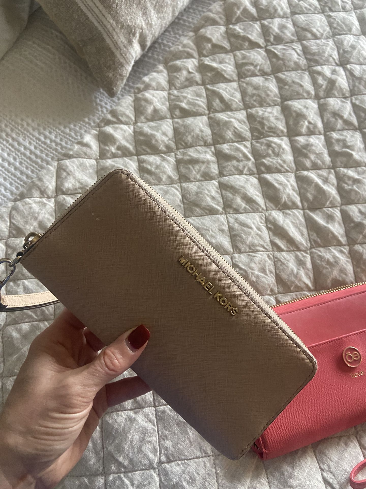 Michael Kors Beige Clutch