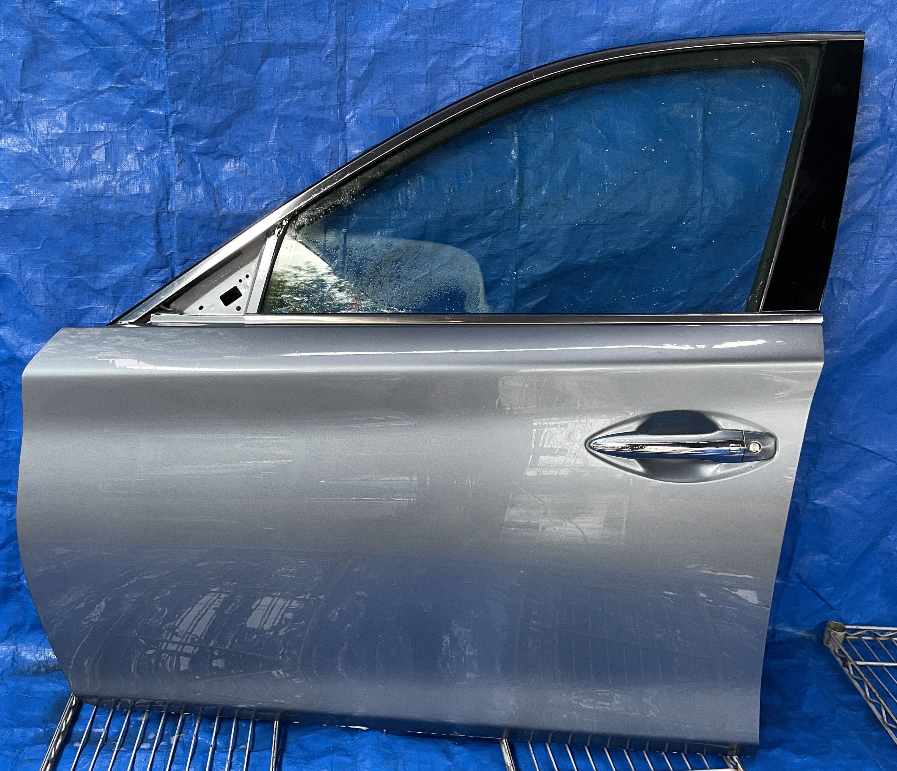 14-20 INFINITI Q50 FRONT LEFT DRIVER SIDE DOOR ASSEMBLY BLUE RBP