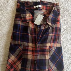 MAURICES PLAID SHIRT LARGE (B)