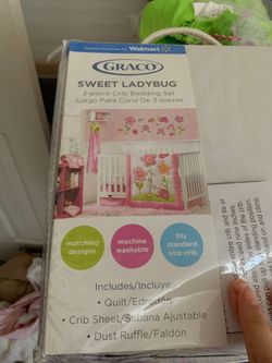 Lady bug crib set