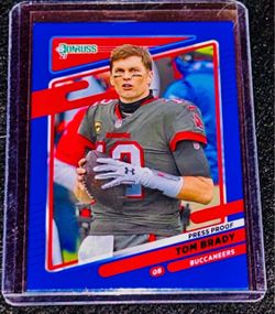 Tom Brady Blue Press Proof 2021 Donruss