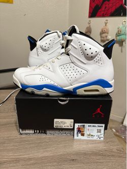 Size 12 - Air Jordan 6 Retro Sport Blue White with box