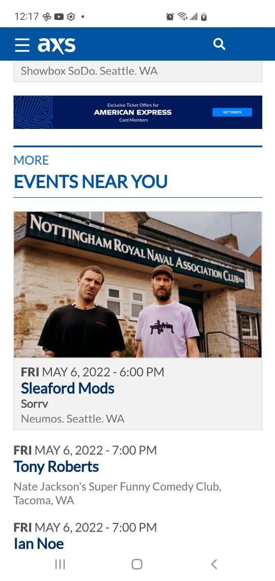 Free Tickets To Show. Can't Make