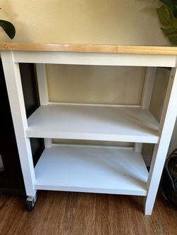 Trinity Kitchen Cart with Butcher Block Top