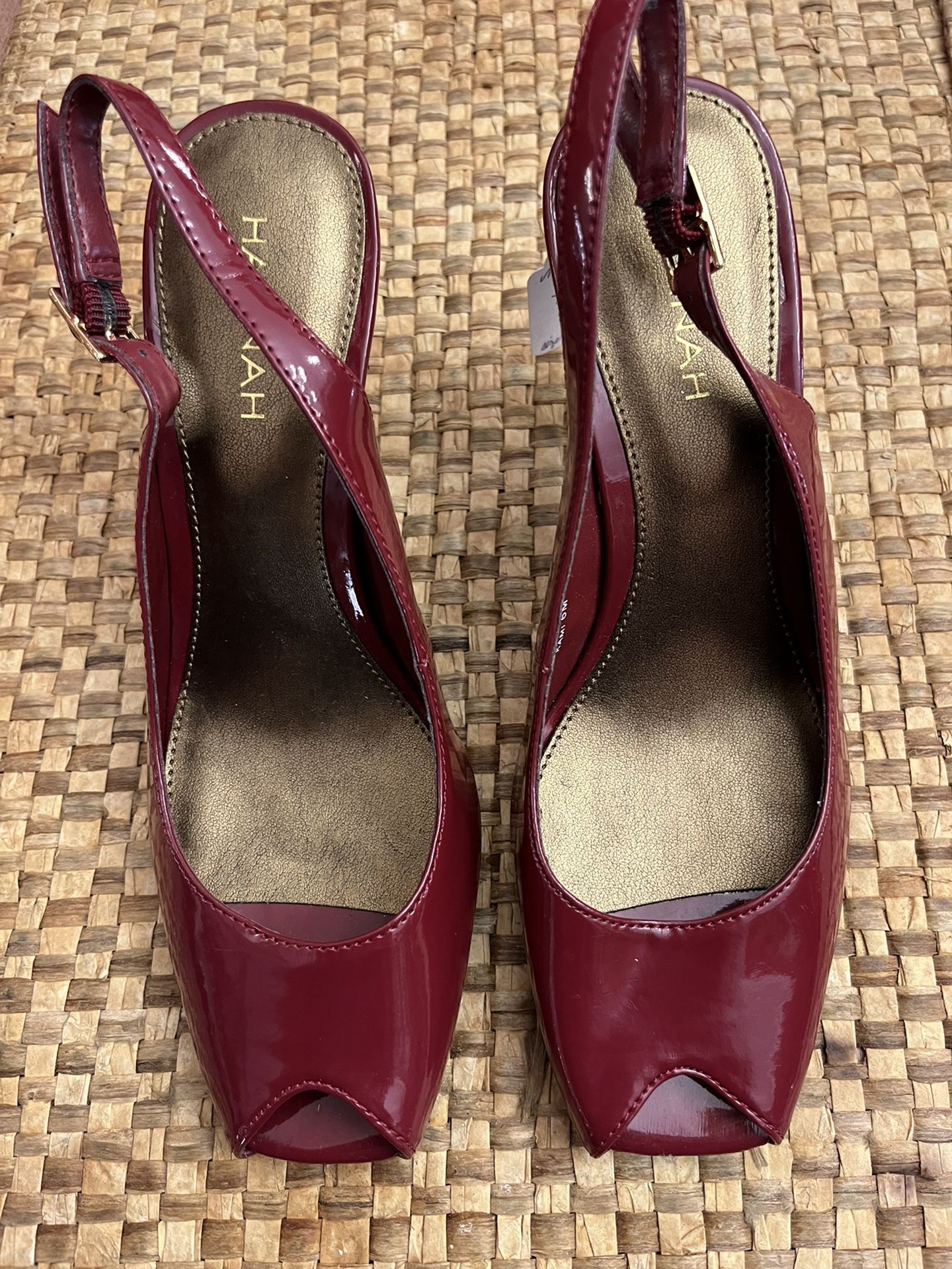 Dark Red Heels By Hannah Size 6-new