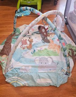 Baby Gym Play Mat, 8-in-1 Tummy Time Mat & Ball Pit