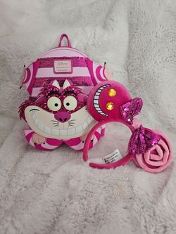 Loungefly Disney Cheshire Cat Mini Backpack & Ear Headband Set