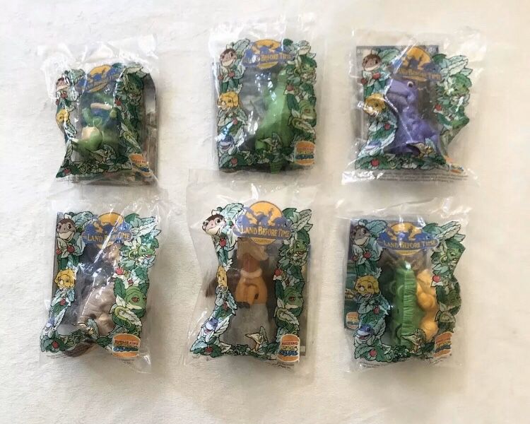 Lot Of 6 1997 Burger King Kids Club The Land Before Time Collection Vintage Toys