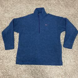 Vintage Patagonia 1/4 Zip Blue Better Sweater Pullover Fleece Men’s Size LARGE