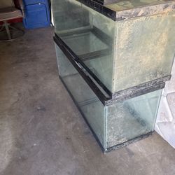 two fish tanks 
