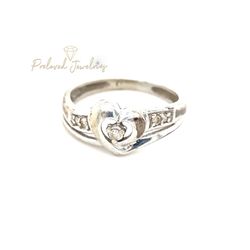 10k Diamond Heart Ring