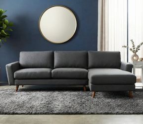 NEW SECTIONAL LEFT OR RIGHT SIDE GRAY FABRIC 105x60