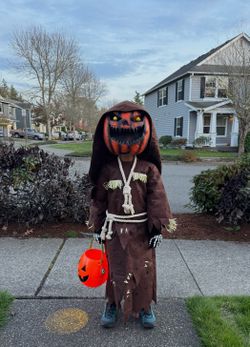 Kids Pumpkin Scarecrow Halloween Costume