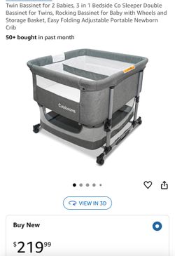 Bassinet- Twin Bassinet for up to 2 Babies
