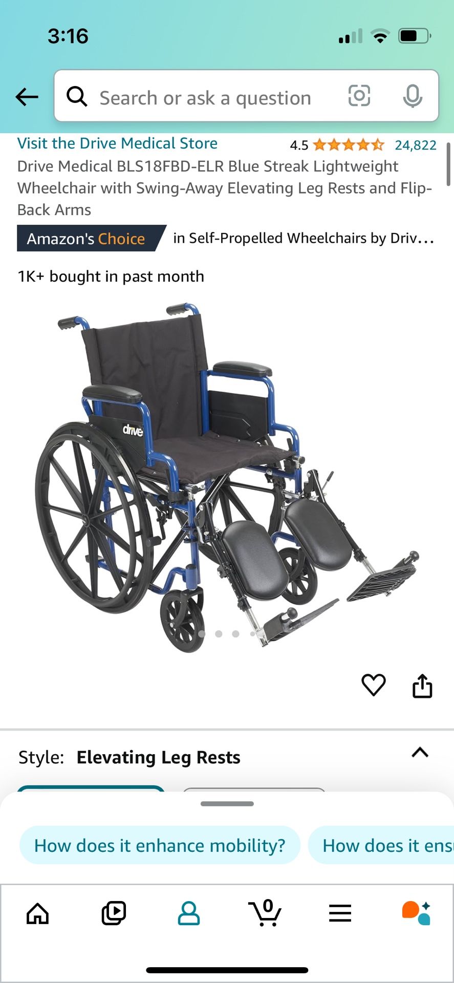 18 Inch Wheelchair, New In Box