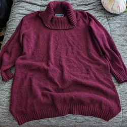 Karen Scott Cowlneck Long-sleeved Tunic Sweater Size XXL