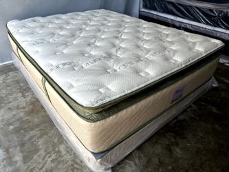 King Organic Elite Hybrid Gel Pillowtop Matresandboxspring 