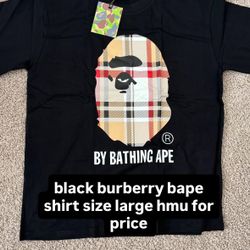 black burberry bape shirt 
