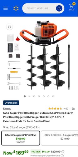 62CC Gas Powered Auger Post Hole Digger