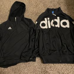 2 Adidas Unisex Size Youth Large Climawarm Black Sweaters