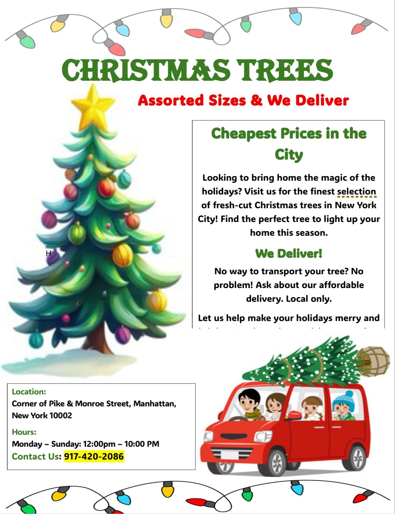 Fresh Cut Christmas Tree & Plant A New Tree Fundraiser