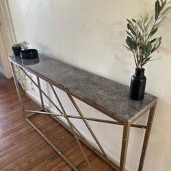 Brand New Gorgeous 50” Modern Glam Chic Arendale Gold Metal Entryway Hallway Living Rm Console Table