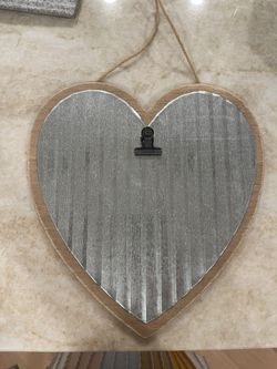 Hanging heart photo frame bohemian BoHo rustic chic