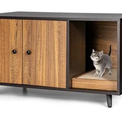 Cat Litter Box Enclosure, Cat Washroom W/Divider For Sale $49.00 50%+ OFF Retail $99.99 NEW IN BOX