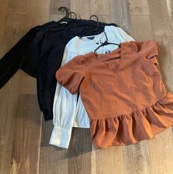 5 women dressy shirts size XL