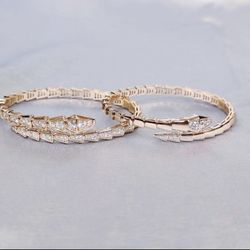 BVLGARI SERPENTI SERPENTI VIPER Series 18k Rose Gold Diamond Bracelet Women's(175)46