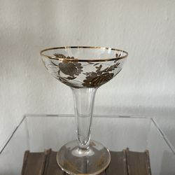 Gilded Crystal Coupe Glasses (7 Total)