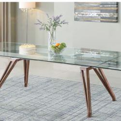  ‏✨ Stunning Modern Glass Dining Table – Like New! ✨