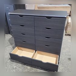Ten drawers dresser with rails