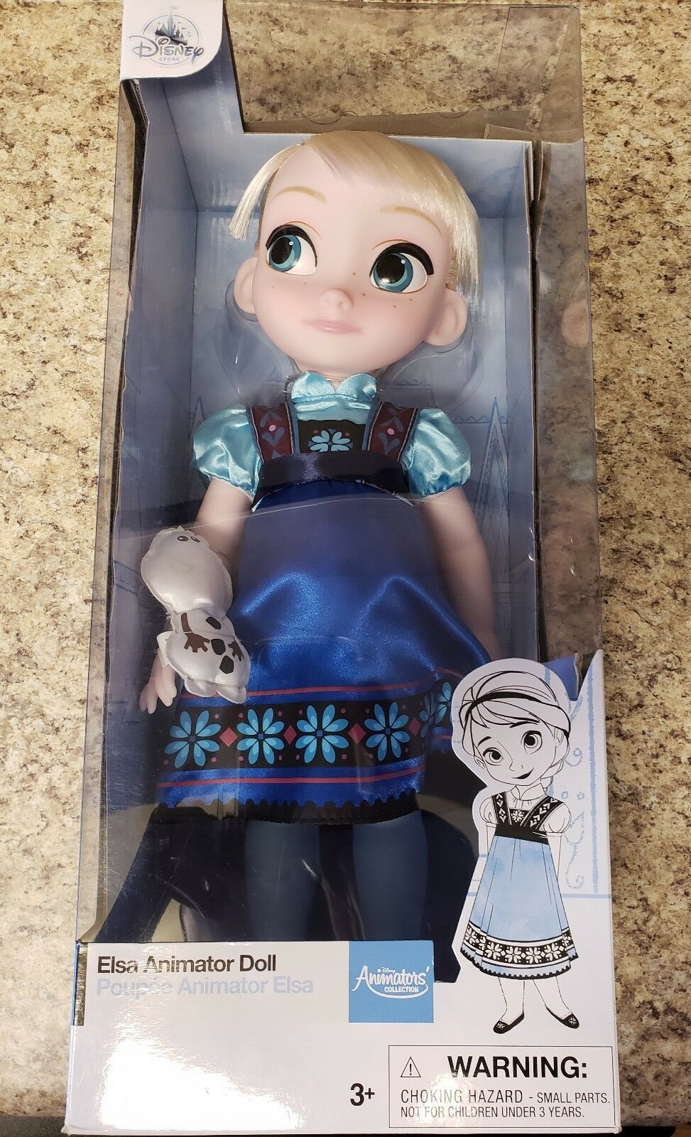 Disney Store Exclusive 16 inch Animator Doll Princess Elsa Frozen Animator's