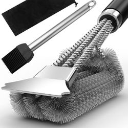 Grill Brush with Extra Strong Long Handle