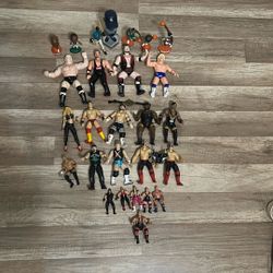 Vintage WWF NWO Wrestling & NBA Action Figure Lot