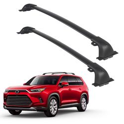 Heavy Duty Black Aluminum Roof Rack Crossbars Compatible with Grand Highlander/TX 2024up All Grades 260lb Loading with Metal Lockable Anti -Theft Lock