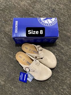 Birkenstock Boston taupe size 8 men’s