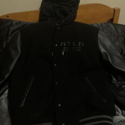 Men’s Hooded Boomer Jacket Black Size Large 