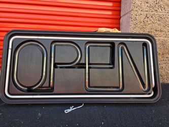 Commercial neon open sign