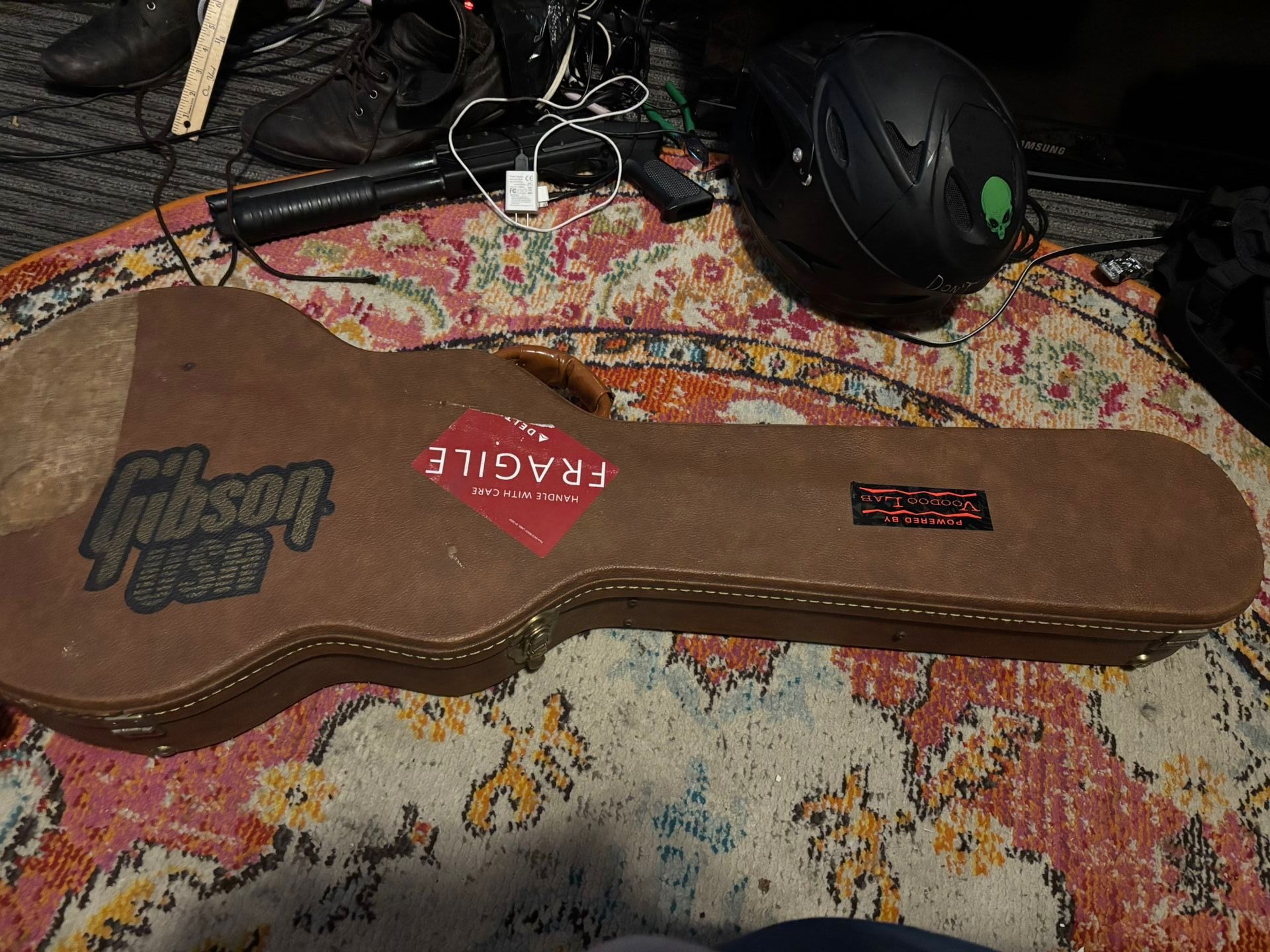 Gibson SG Case Brown W/ Pink Interior