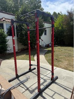 Weight rack, bench, weighted rope