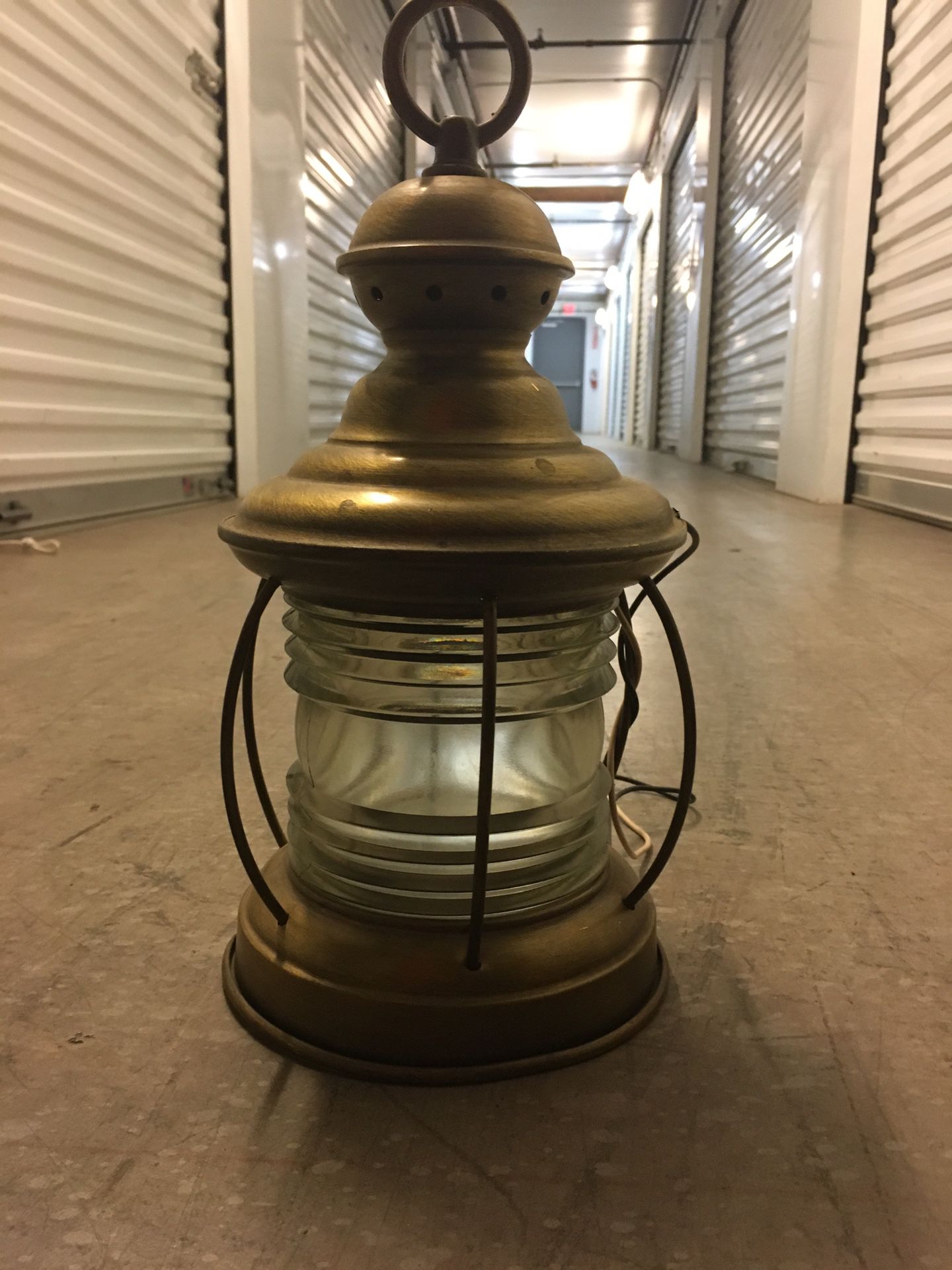 Echo Bay antique brass lamp