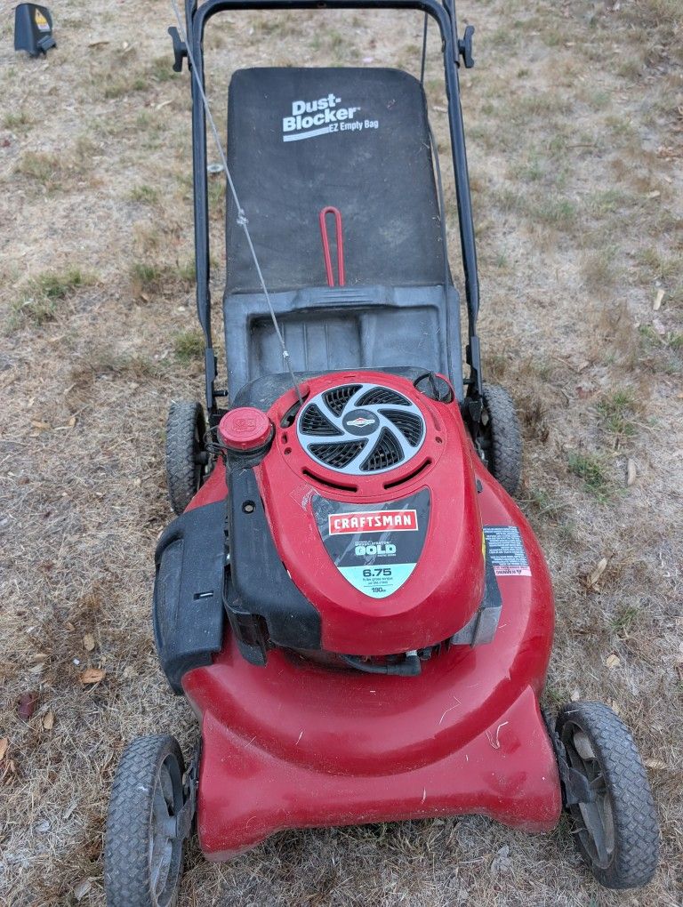 Craftsman gas mower lawnmower bag & mulcher side chute 
