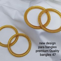 Party wear gift special gold plated bangles available in all size.