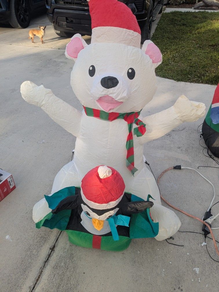 Inflatable Bear And Penguin