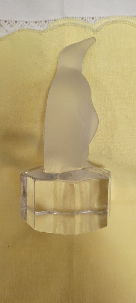 GOEBEL Germany 1987 Pinguin Crystal Paperweight Good Christmas Present6
