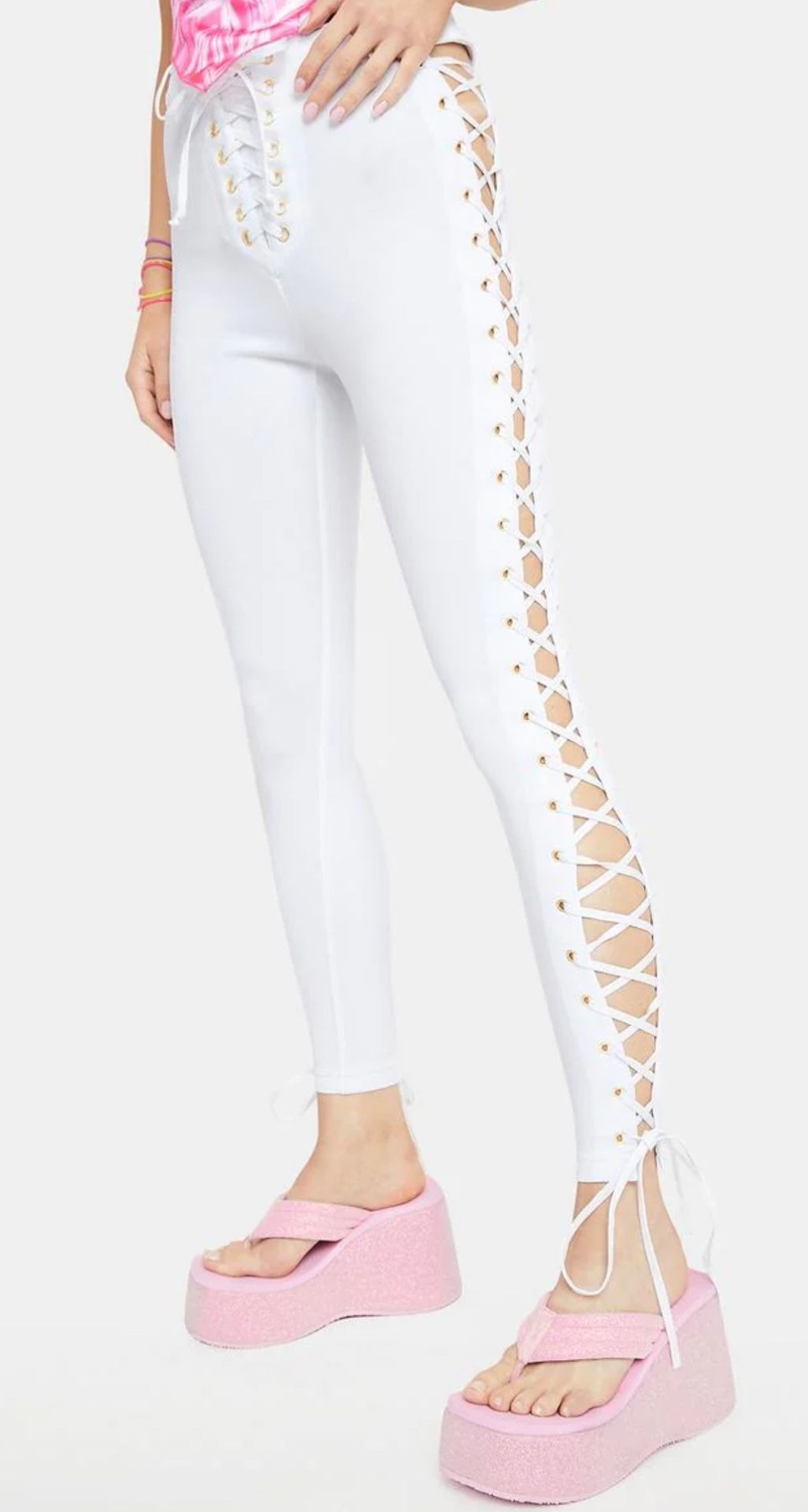 Club exx white leggings